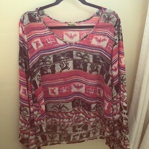 Flowy Aztec printed shirt